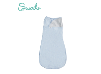 美國Swado 全階段靜音包巾-輕薄透氣-藍(尺寸-S、M)